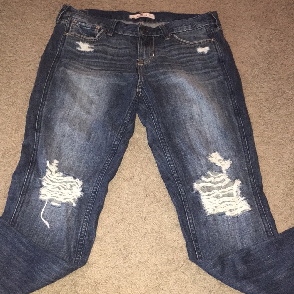 ripped hollister jeans